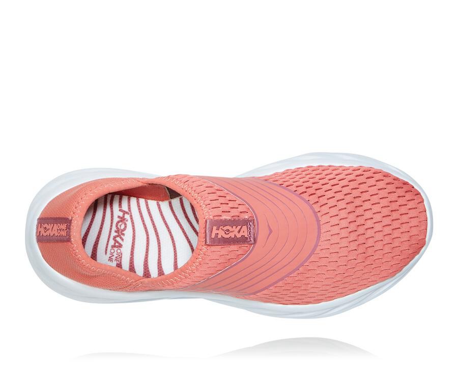 Sandalias Hoka One One Mujer Naranjas/Blancos - Ora Recovery - EWDM91648